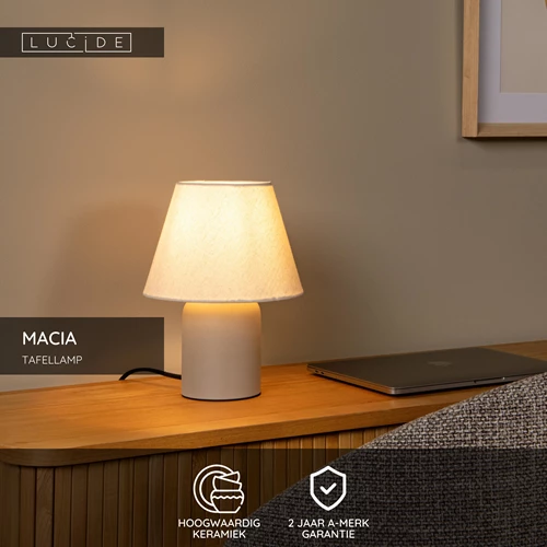Lucide MACIA - Tafellamp - 1xE14 - Beige - USP